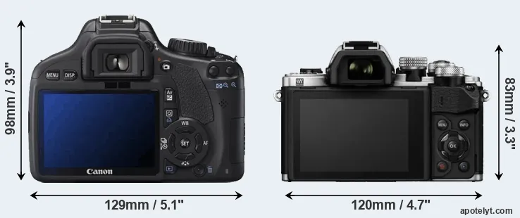 Comparison T2i or E-M10 II rear