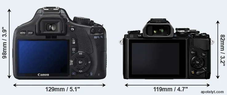 Comparison T2i or E-M10 rear