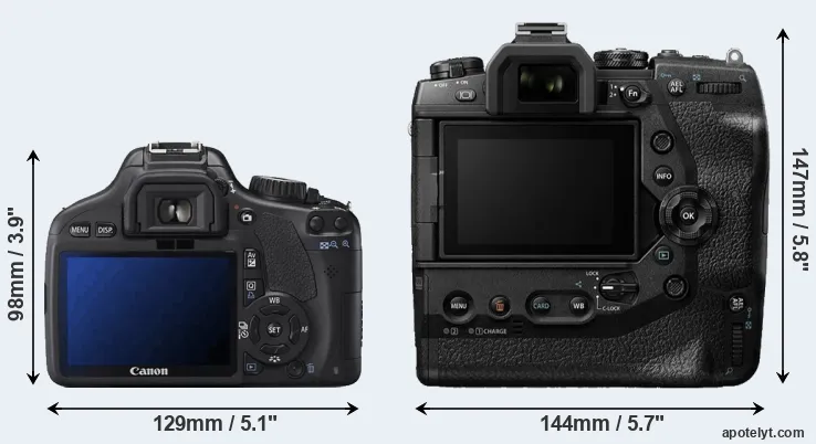 Comparison T2i or E-M1X rear