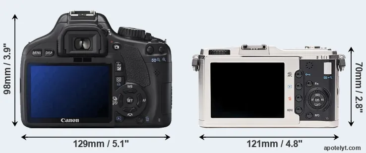 Comparison T2i or E-P1 rear