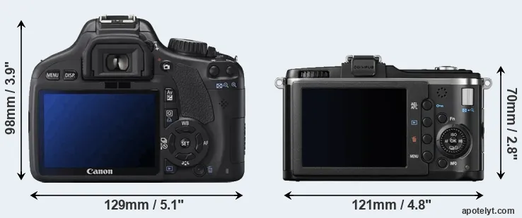 Comparison T2i or E-P2 rear