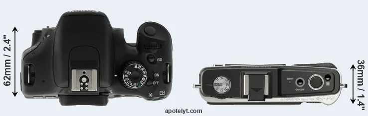Compare T2i versus E-P2 top