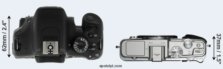 Compare T2i versus E-P5 top