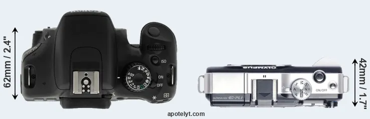 Compare T2i versus E-PL1 top