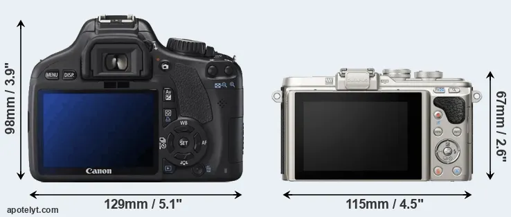 Comparison T2i or E-PL8 rear
