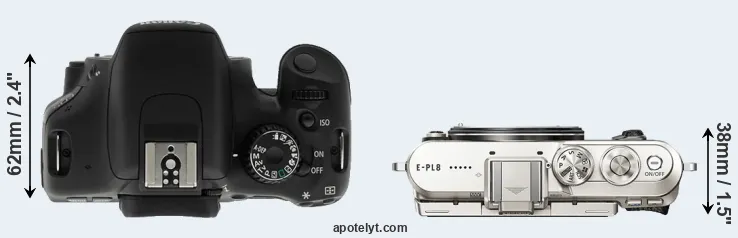 Compare T2i versus E-PL8 top