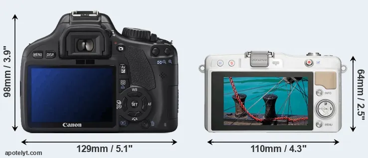 Comparison T2i or E-PM2 rear