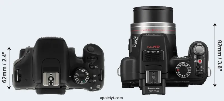 Compare T2i versus FZ100 top