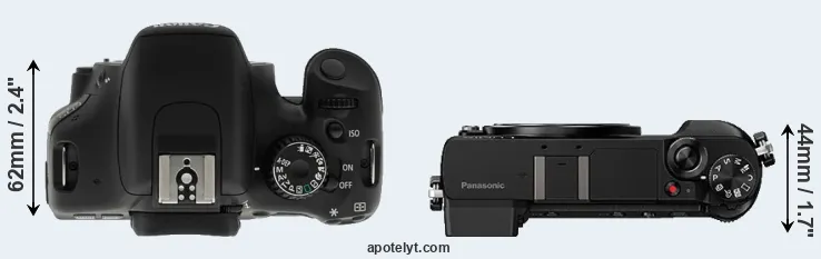 Compare T2i versus GX85 top