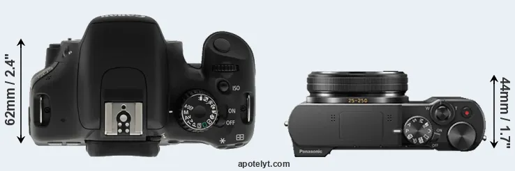 Compare T2i versus ZS100 top