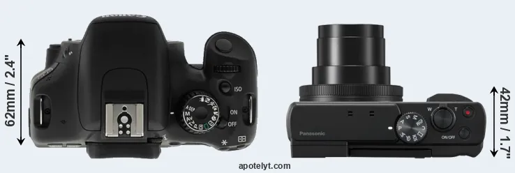 Compare T2i versus ZS80 top