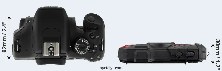 Compare T2i versus WG-60 top