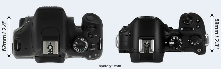 Compare T2i versus NX30 top