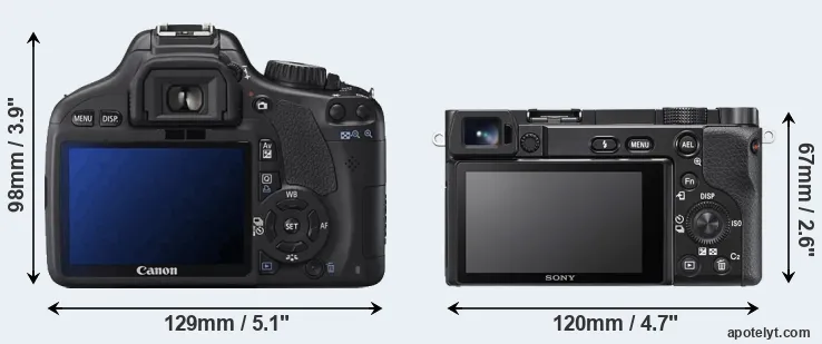 Comparison T2i or A6100 rear