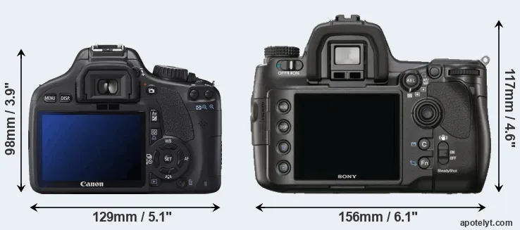 Comparison T2i or A900 rear