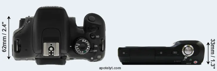 Compare T2i versus NEX-3 top