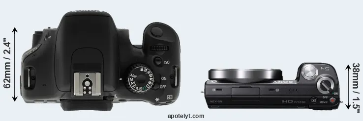 Compare T2i versus NEX-5N top