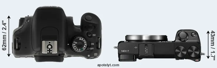 Compare T2i versus NEX-7 top
