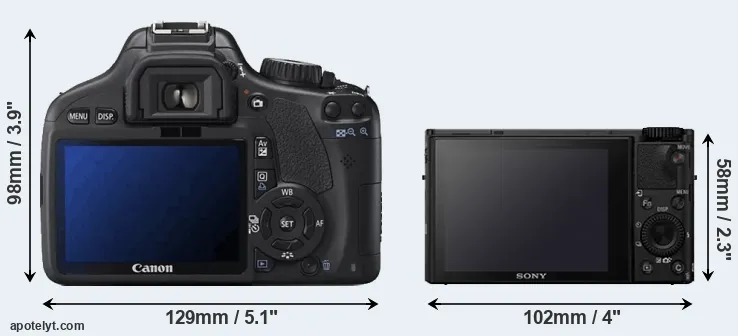 Comparison T2i or RX100 IV rear