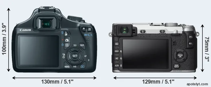 Comparison T3 or X-E2S rear