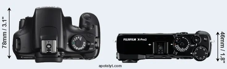 Compare T3 versus X-Pro2 top