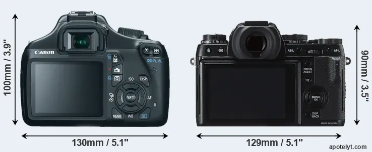 Comparison T3 or X-T1 rear