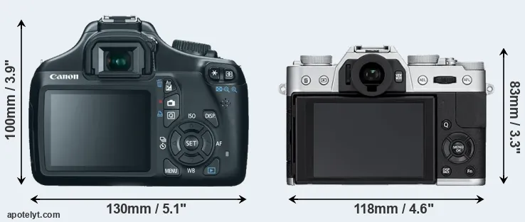 Comparison T3 or X-T10 rear