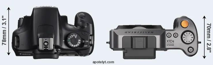 Compare T3 versus X1D II top