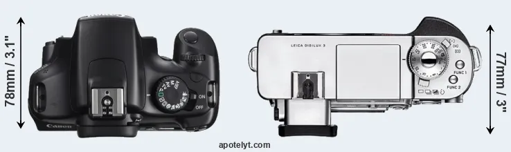 Compare T3 versus Digilux 3 top