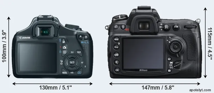 Comparison T3 or D300S rear