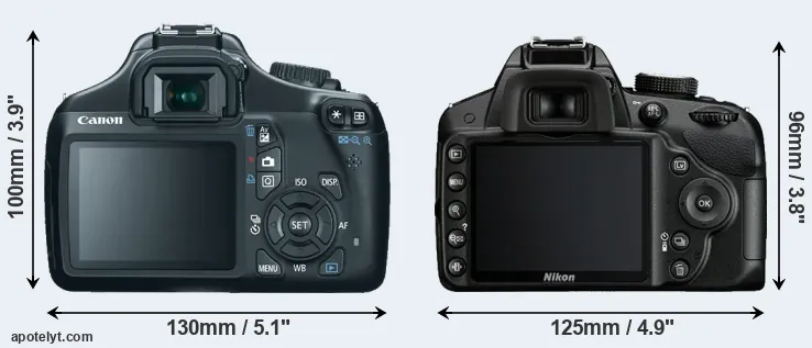 Comparison T3 or D3200 rear
