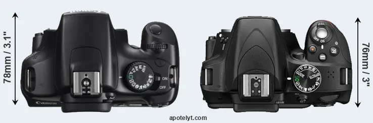 Compare T3 versus D3300 top