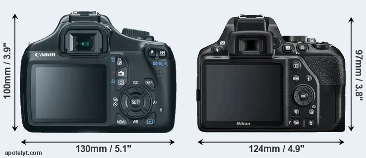 Comparison T3 or D3500 rear