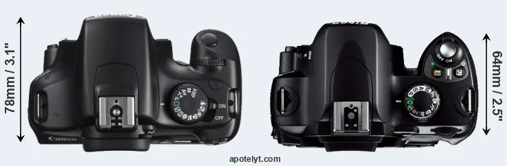 Compare T3 versus D40 top