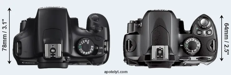Compare T3 versus D40X top