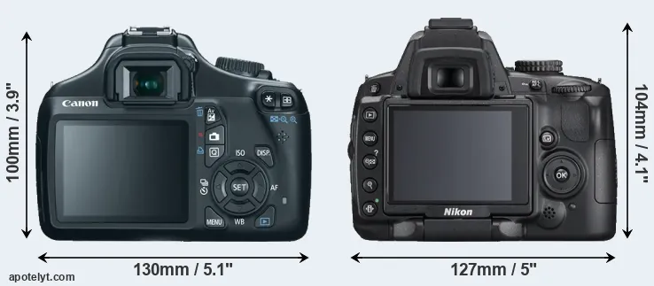 Comparison T3 or D5000 rear