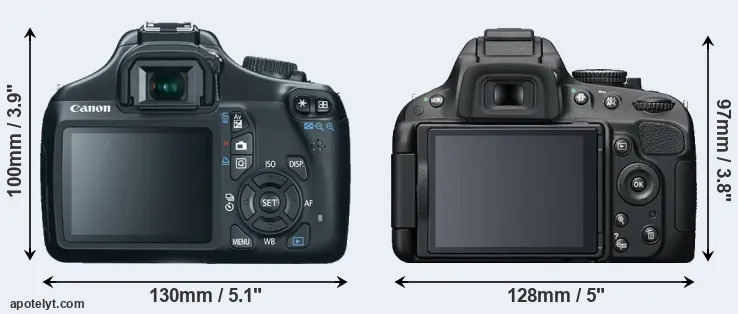 Comparison T3 or D5100 rear