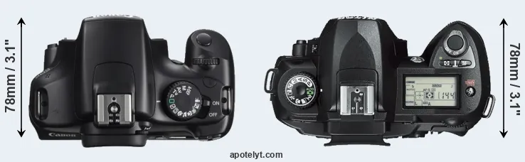 Compare T3 versus D70s top
