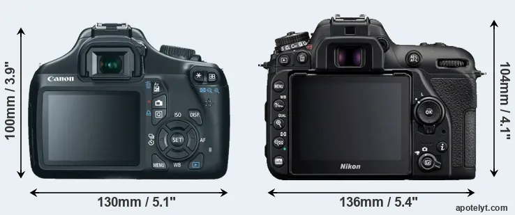 Comparison T3 or D7500 rear