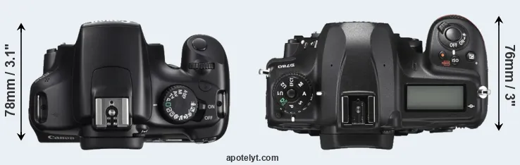 Compare T3 versus D780 top