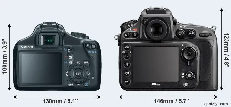 Comparison T3 or D800E rear