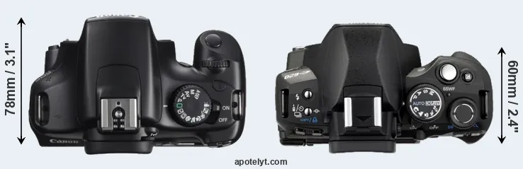 Compare T3 versus E-620 top