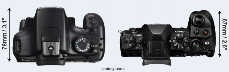 Compare T3 versus E-M1 II top