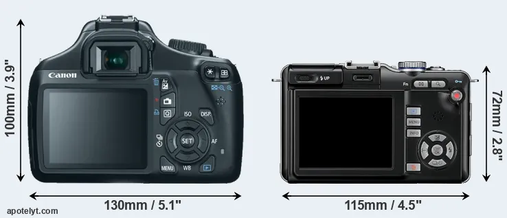 Comparison T3 or E-PL1 rear