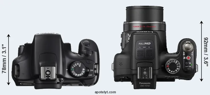 Compare T3 versus FZ150 top