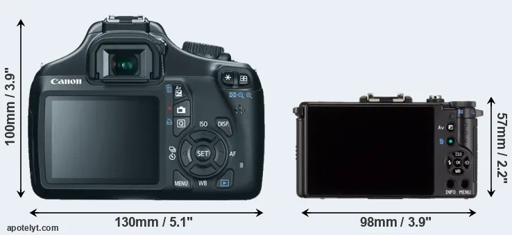 Comparison T3 or Pentax Q rear