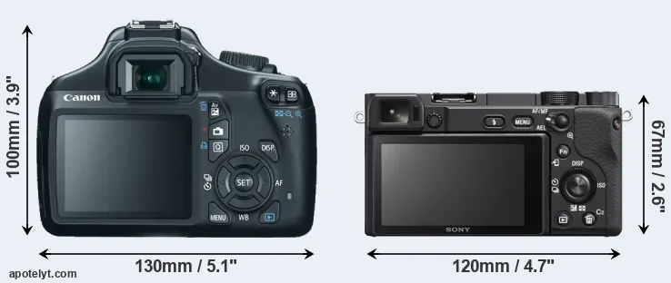 Comparison T3 or A6400 rear