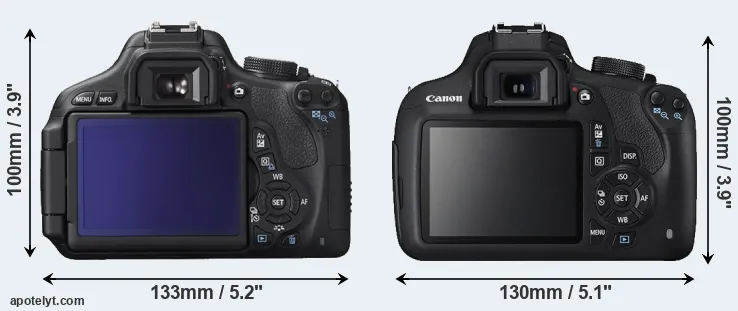 Comparison T3i or T5 rear