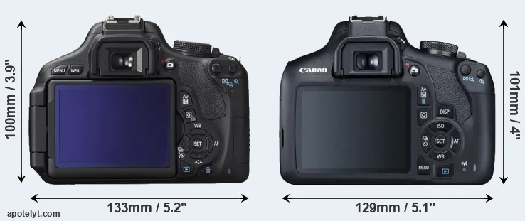 Comparison T3i or T7 rear