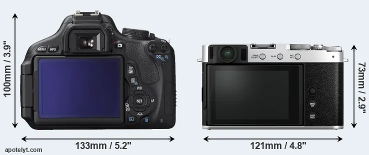 Comparison T3i or X-E4 rear